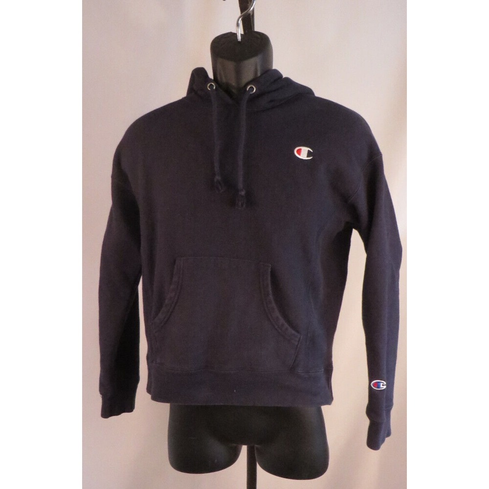 Vtg Mens Champion‎ Reverse Weave Blue Hoodie Size Small